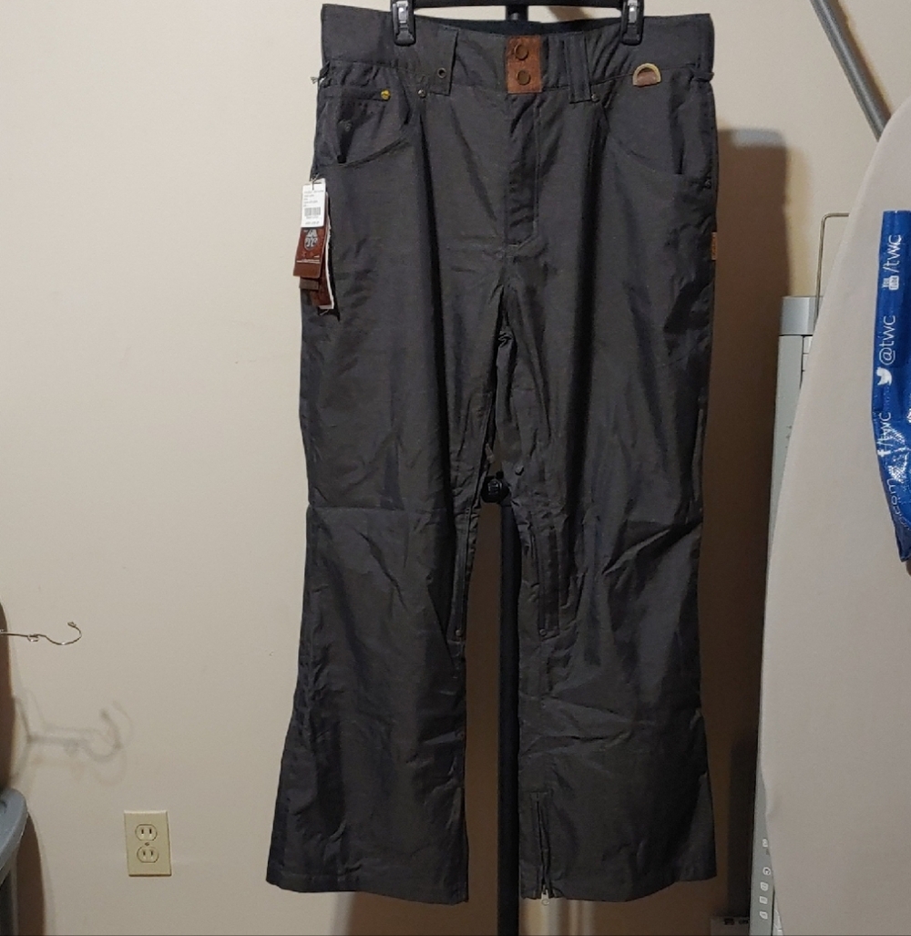 Allyance Mens Dirty Denim Color Jean Like Snow Pants NWT Size L